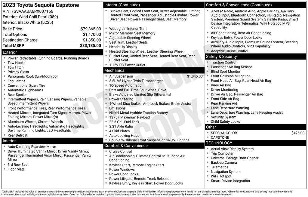 2023 Toyota SEQUOIA 4WD Capstone