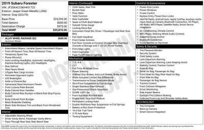 2019 Subaru Forester Base
