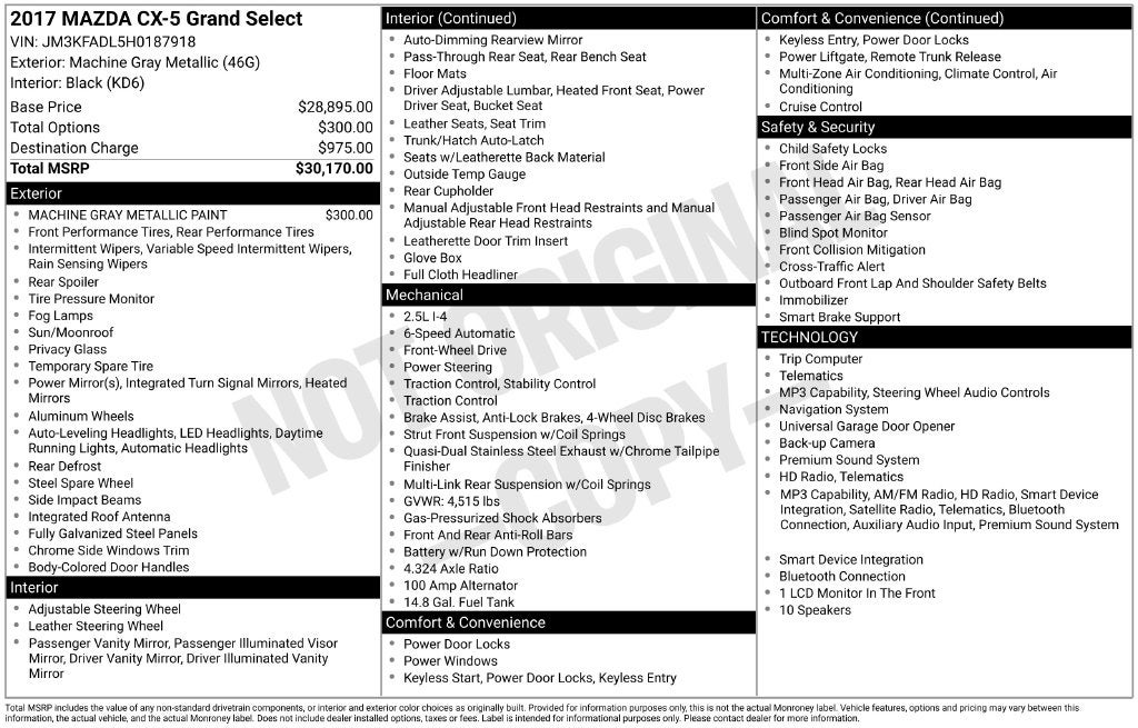 2017 Mazda Mazda CX-5 Grand Select