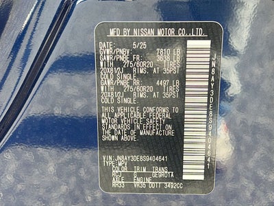 2025 Nissan Armada PRO-4X