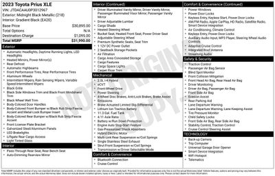 2023 Toyota Prius XLE