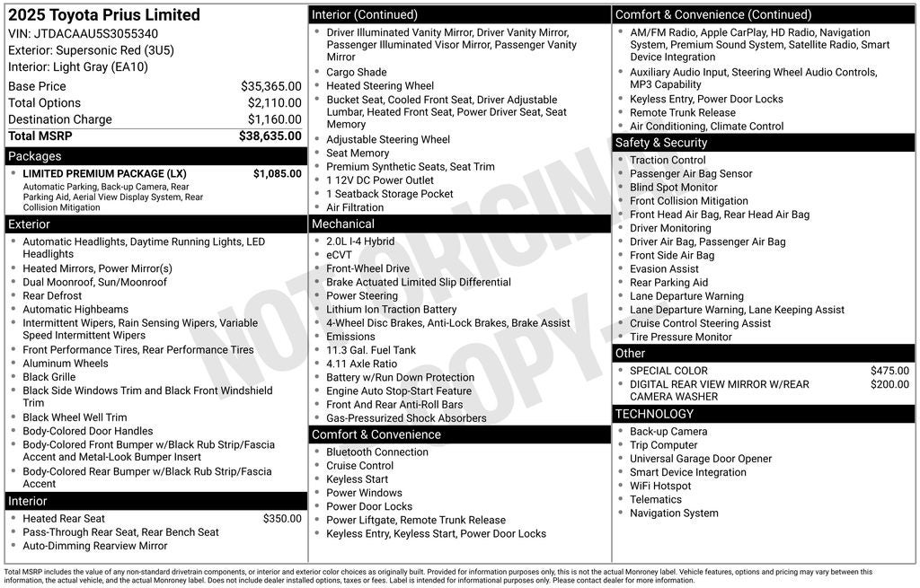 2025 Toyota PRIUS Limited