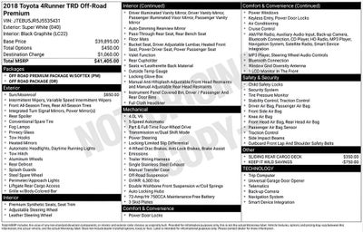 2018 Toyota 4RUNNER TRD Off-Road Premium