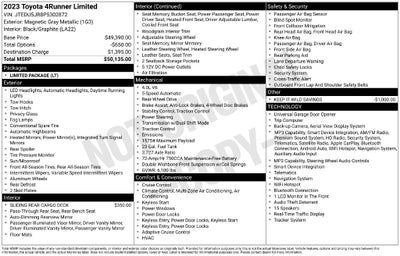 2023 Toyota 4Runner Limited