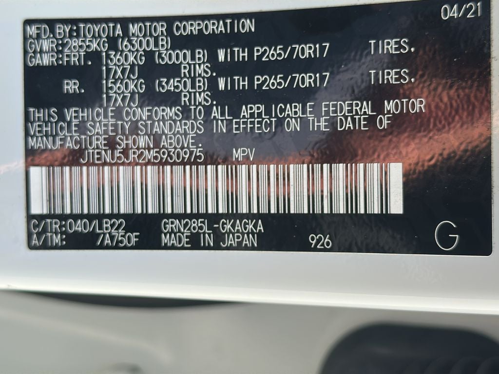 2021 Toyota 4RUNNER SR5 Premium