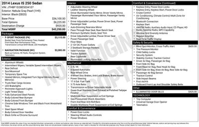2014 Lexus IS 250 250