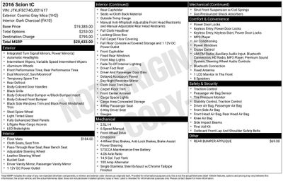 2016 Scion SCION tC Base