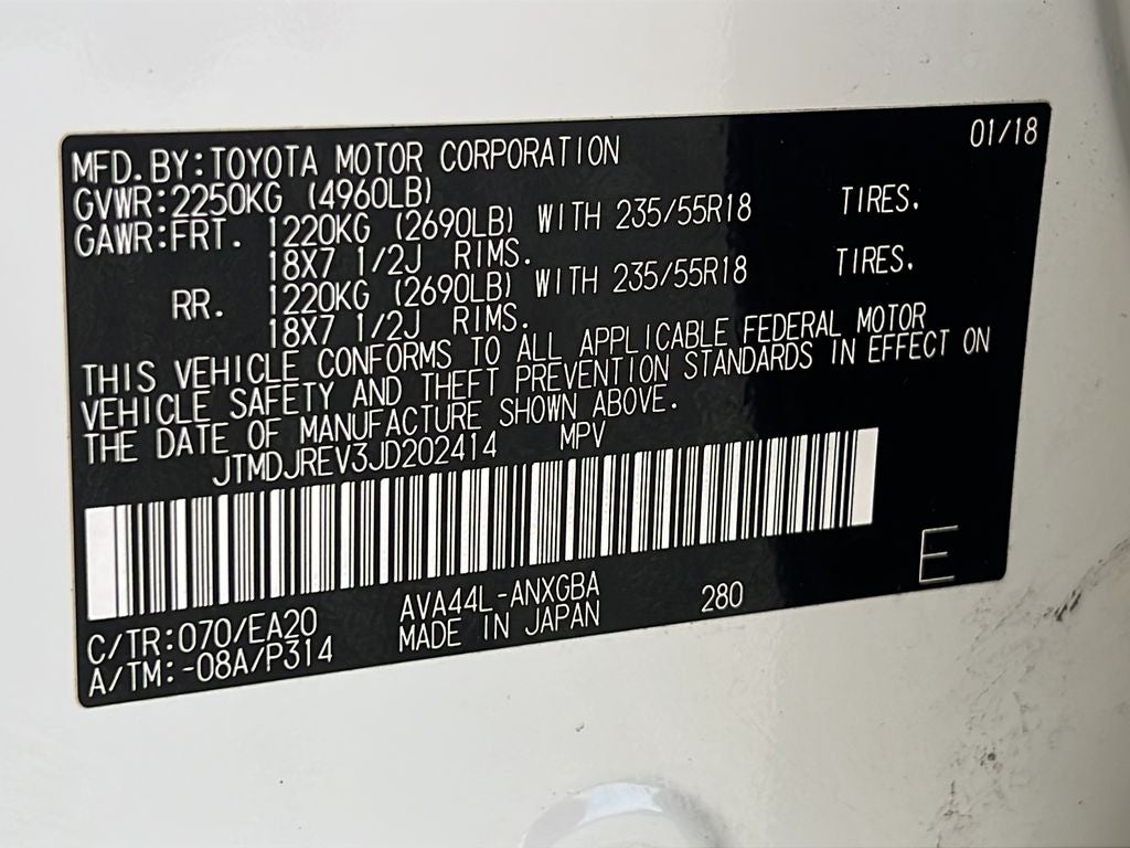 2018 Toyota RAV4 Hybrid Limited
