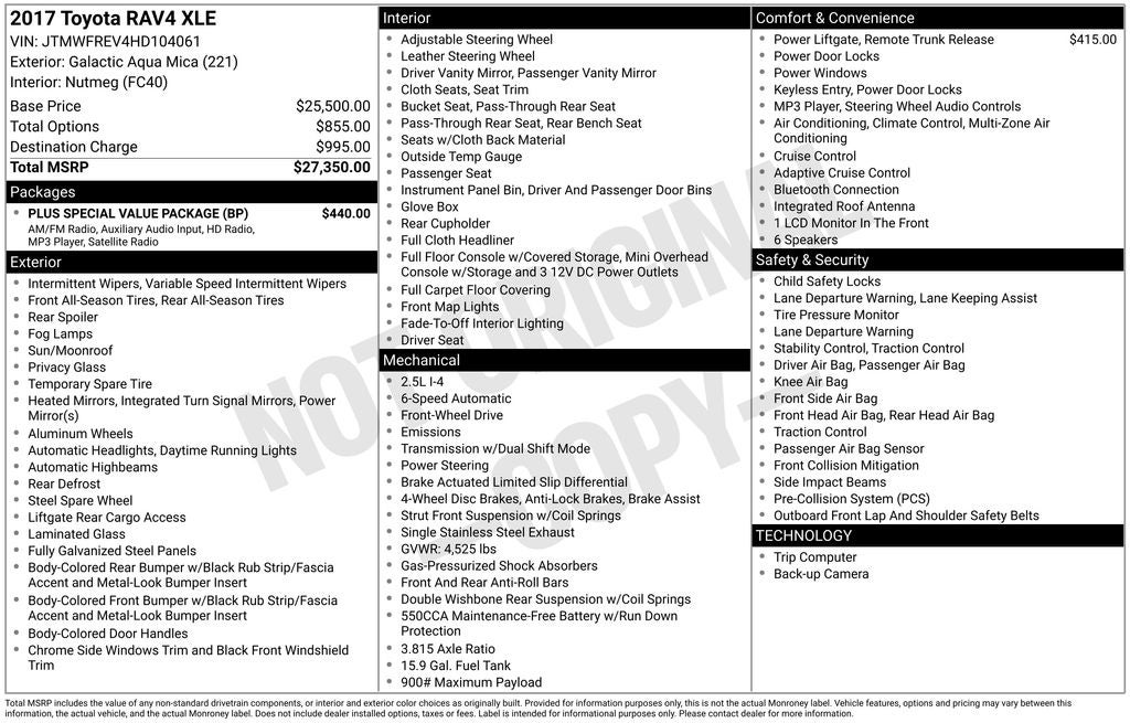 2017 Toyota RAV4 XLE