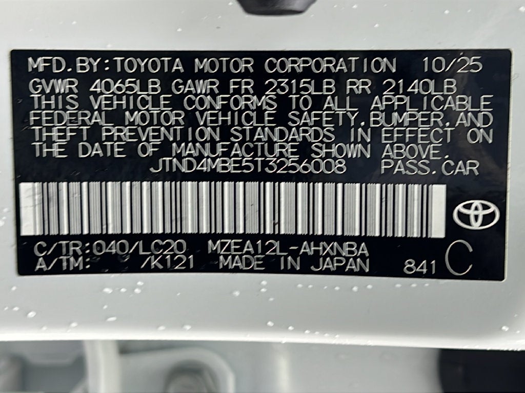 2026 Toyota Corolla Hatchback SE
