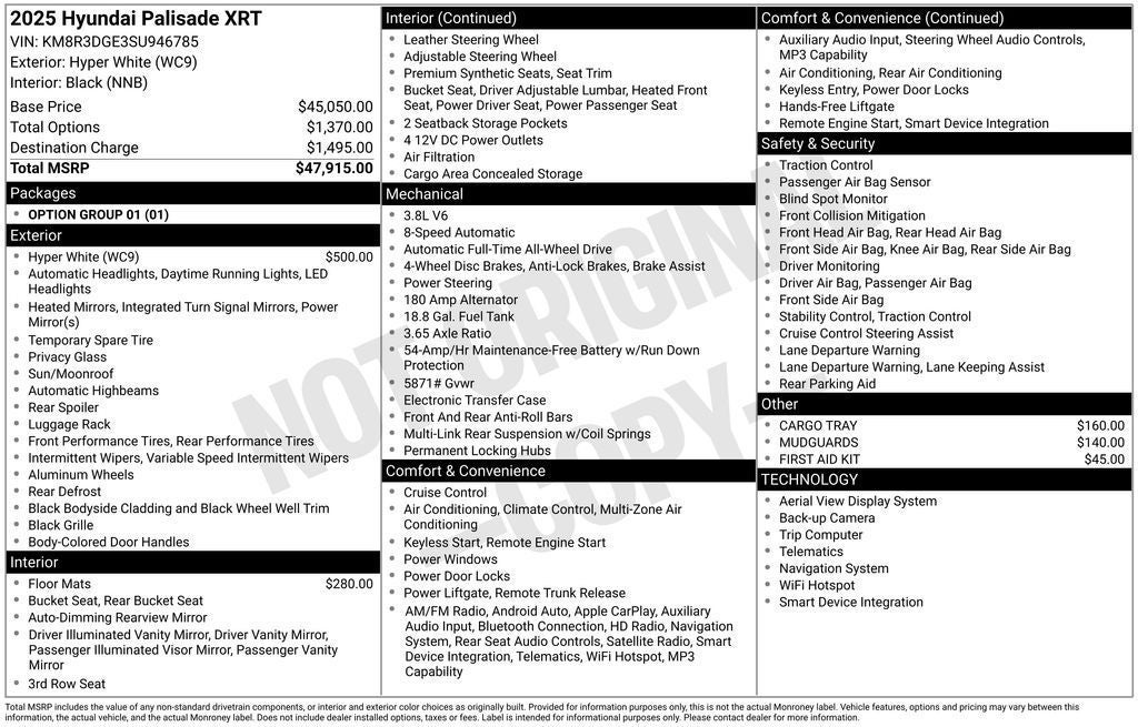 2025 Hyundai Palisade XRT