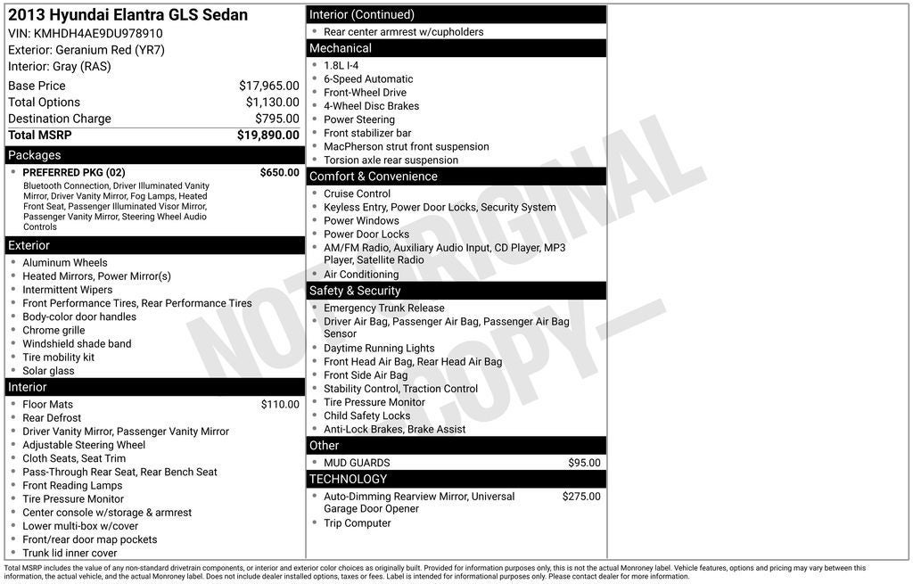 2013 Hyundai Elantra GLS