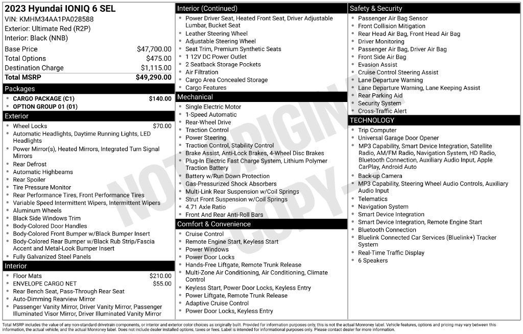 2023 Hyundai Ioniq 6 SEL