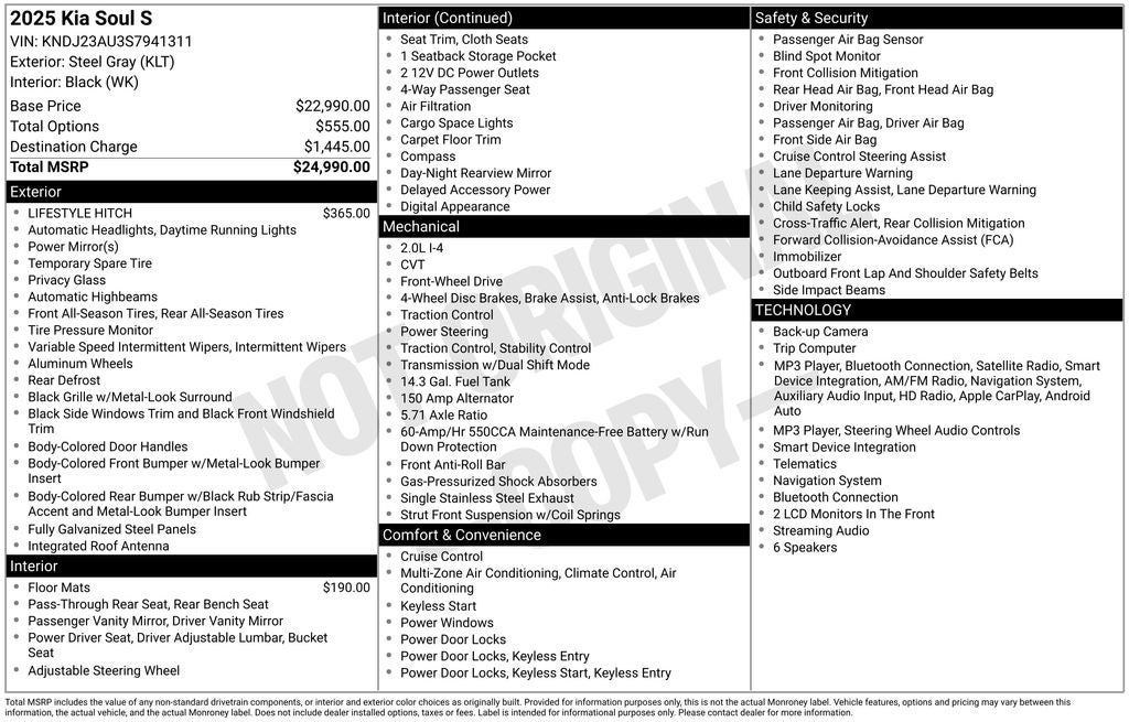2025 Kia Soul S