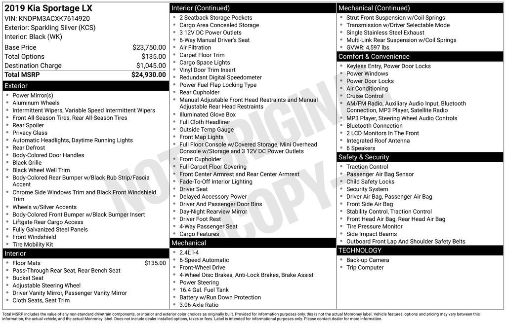 2019 Kia Sportage LX