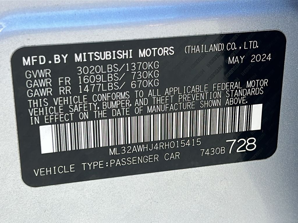 2024 Mitsubishi Mirage Black Edition