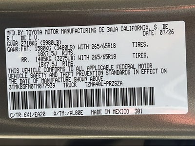 2026 Toyota Tacoma TRD Sport