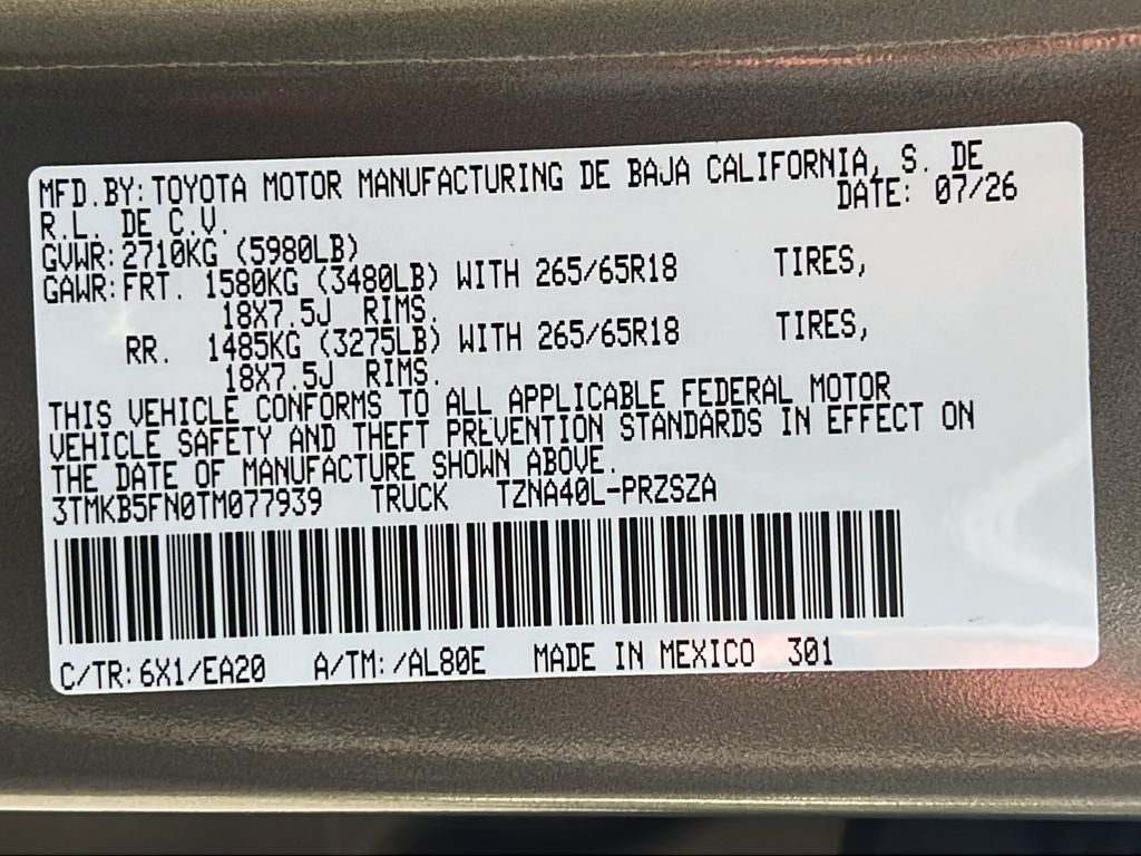 2026 Toyota Tacoma TRD Sport