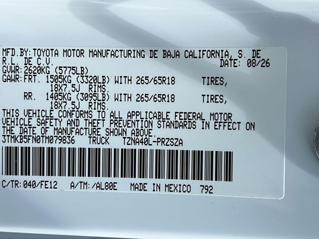 2026 Toyota Tacoma TRD Sport