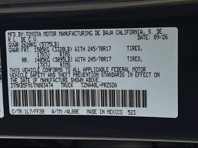 2026 Toyota Tacoma SR5