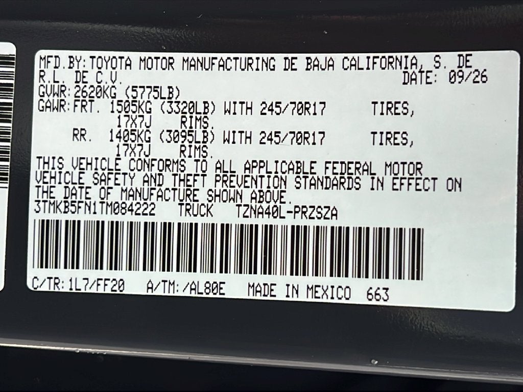 2026 Toyota Tacoma SR5