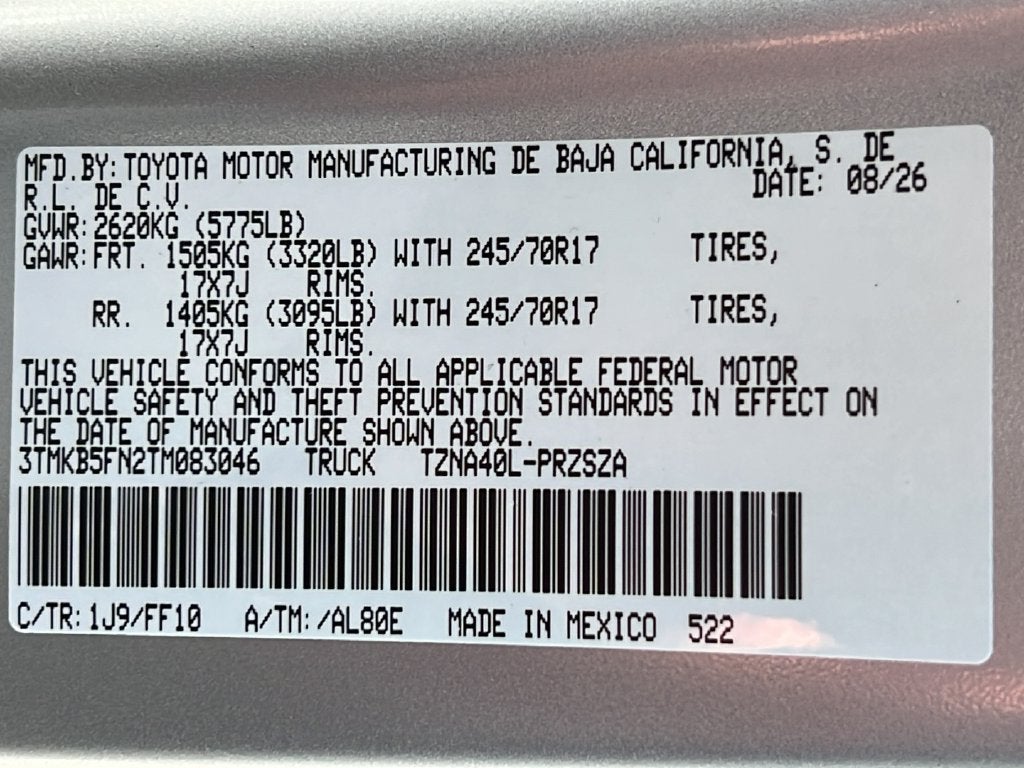 2026 Toyota Tacoma SR5