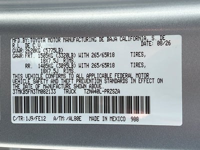 2026 Toyota Tacoma TRD Sport