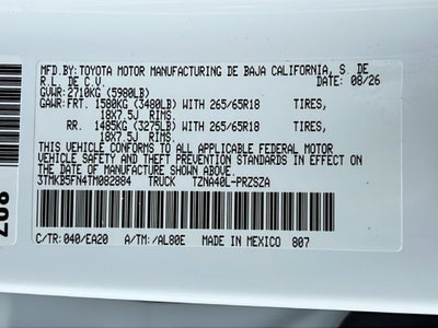 2026 Toyota Tacoma TRD Sport