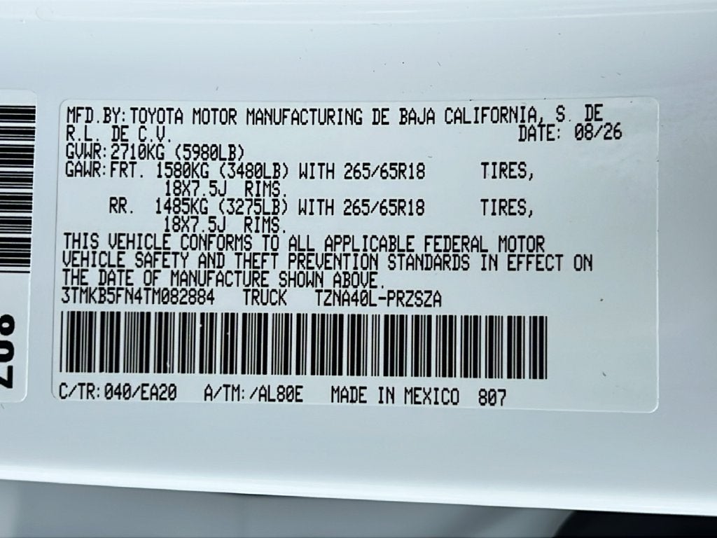 2026 Toyota Tacoma TRD Sport