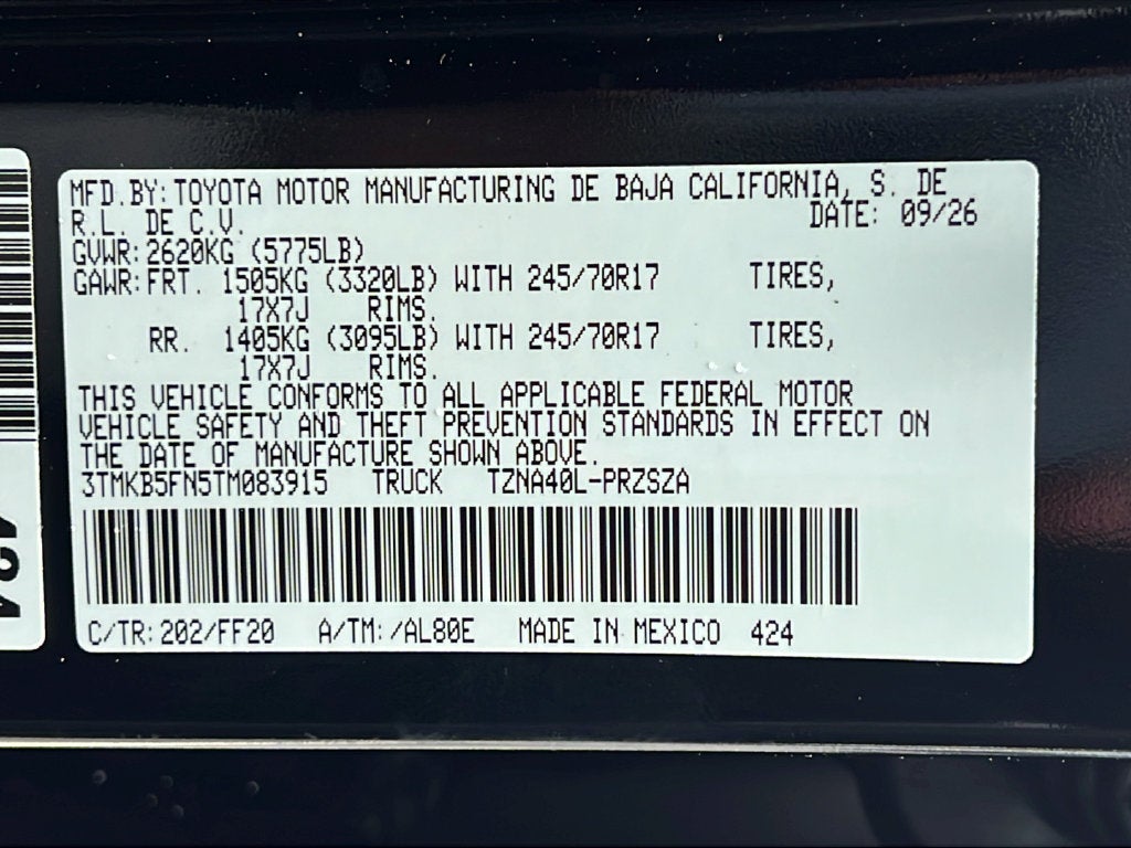 2026 Toyota Tacoma SR5