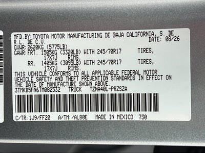 2026 Toyota Tacoma SR5