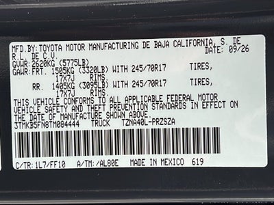 2026 Toyota Tacoma SR5