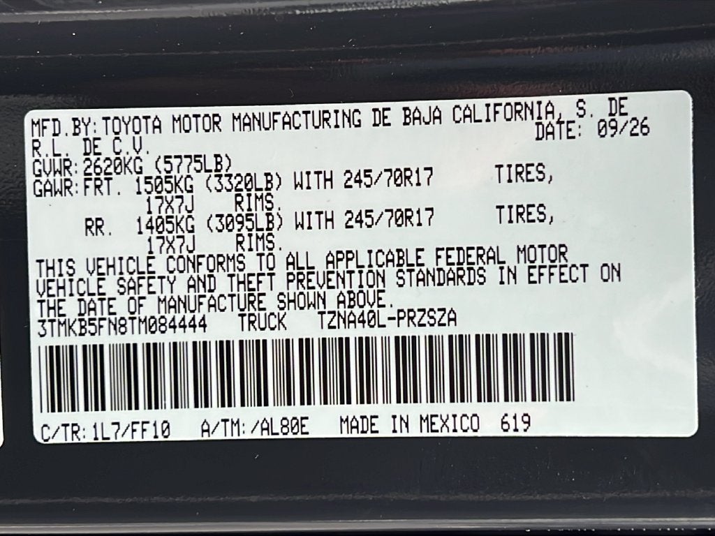 2026 Toyota Tacoma SR5