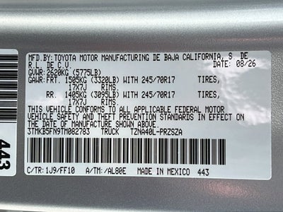 2026 Toyota Tacoma SR5