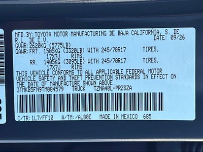 2026 Toyota Tacoma SR5