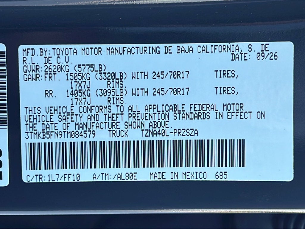 2026 Toyota Tacoma SR5