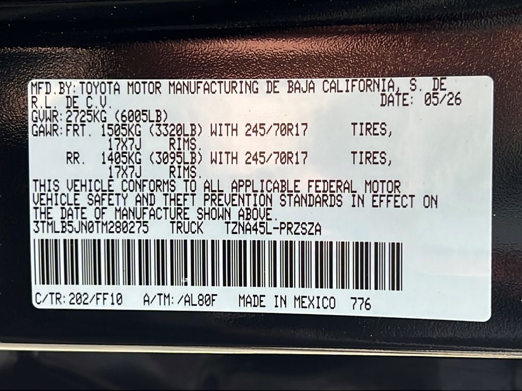 2026 Toyota Tacoma SR5