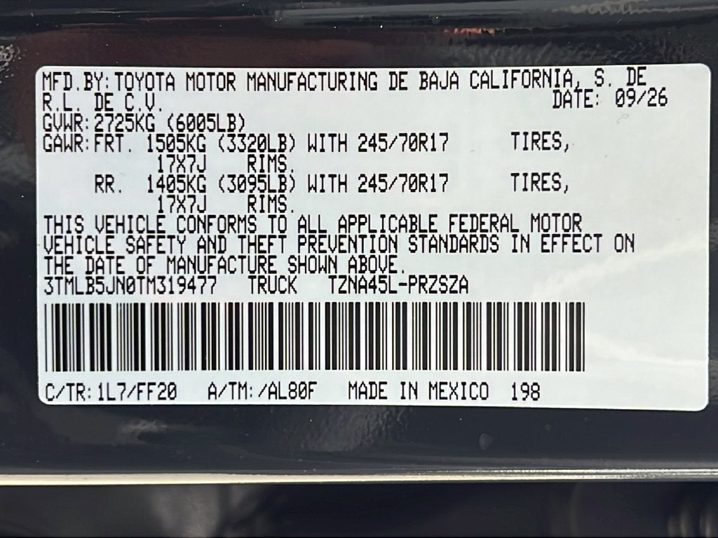 2026 Toyota Tacoma SR5