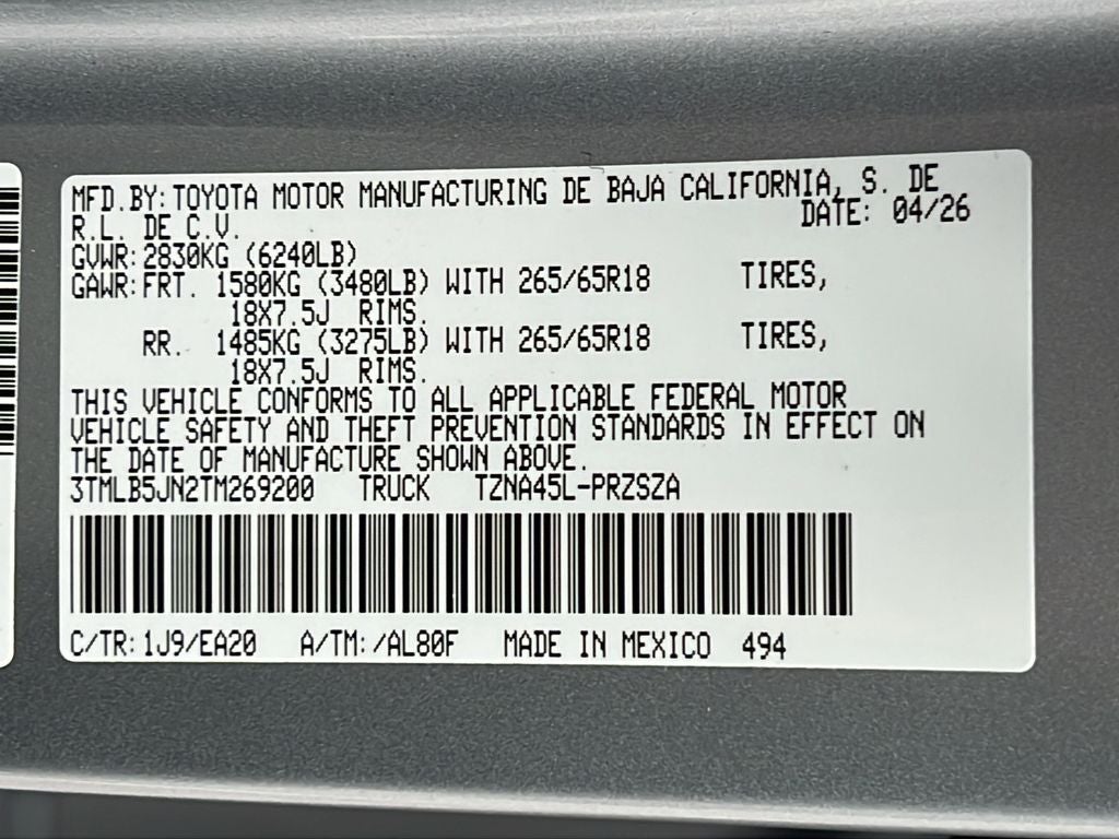 2026 Toyota Tacoma TRD Off-Road