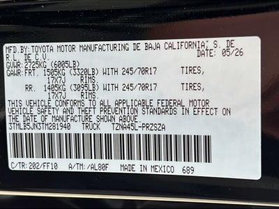 2026 Toyota Tacoma SR5