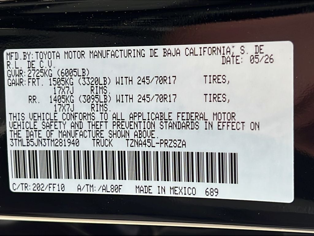 2026 Toyota Tacoma SR5