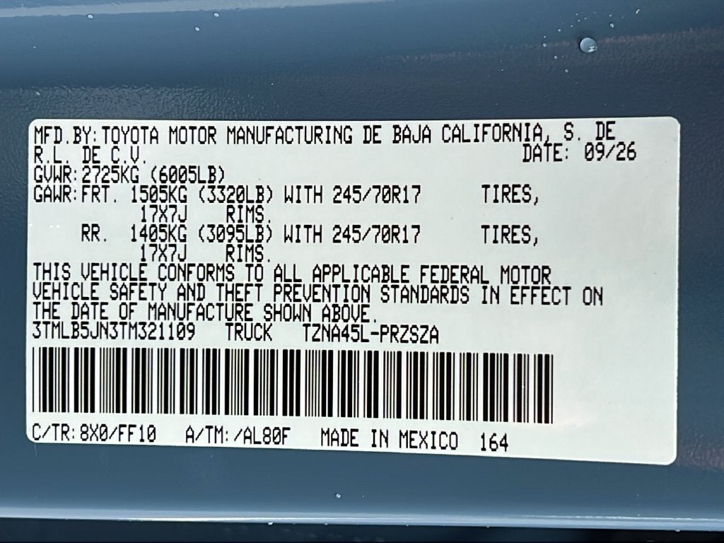 2026 Toyota Tacoma SR5