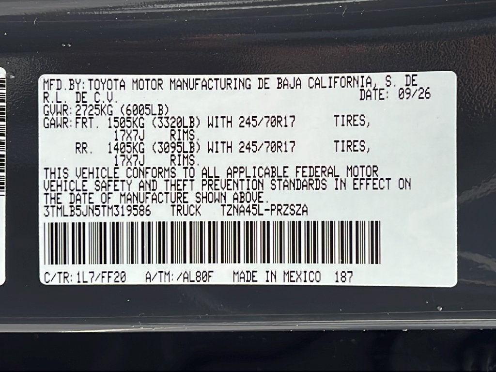 2026 Toyota Tacoma SR5