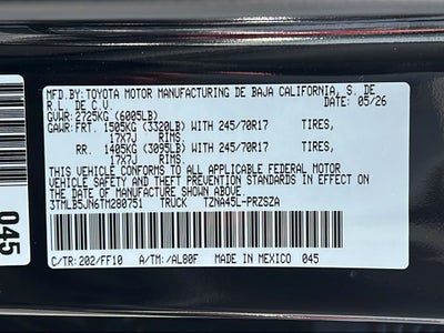 2026 Toyota Tacoma SR5