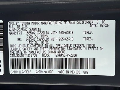 2026 Toyota Tacoma TRD Sport