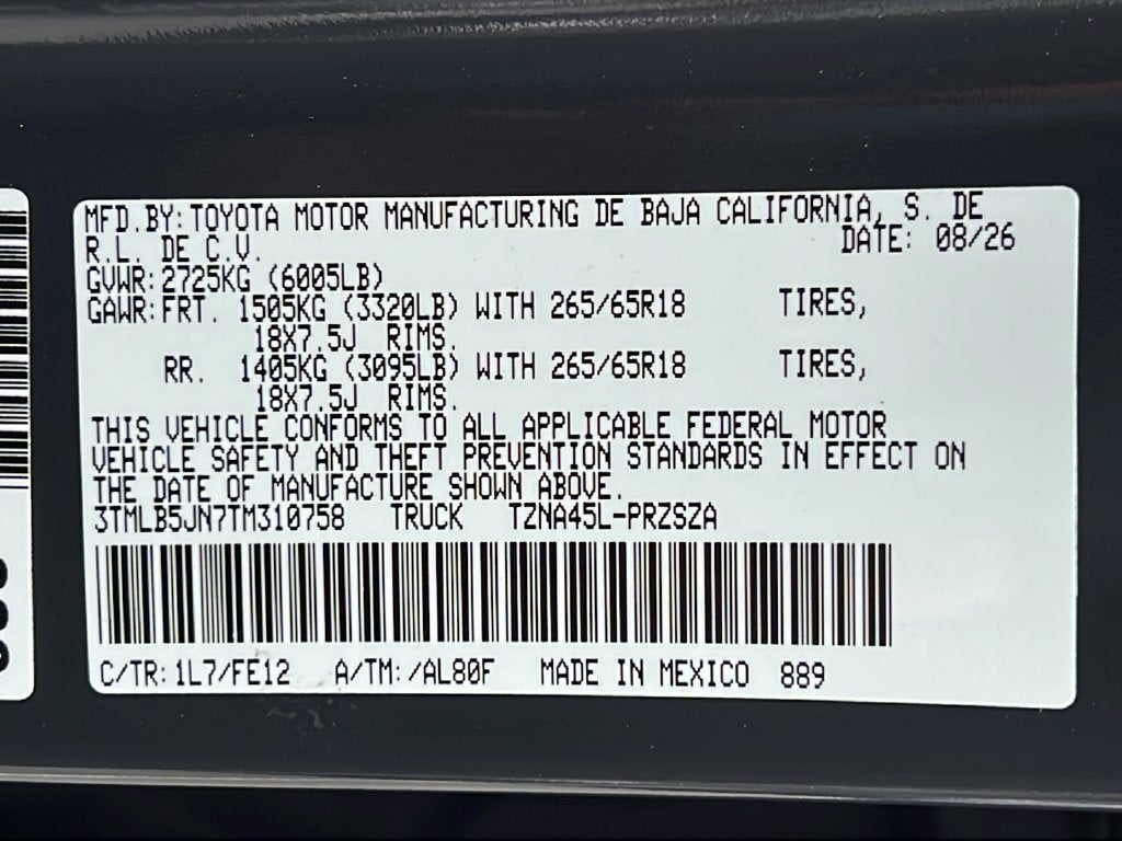 2026 Toyota Tacoma TRD Sport