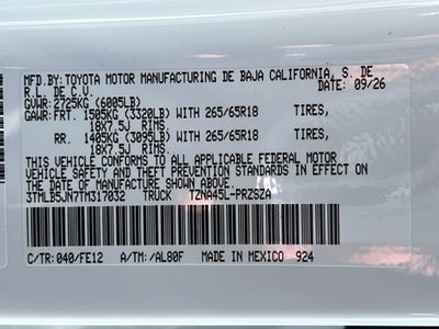 2026 Toyota Tacoma TRD Sport