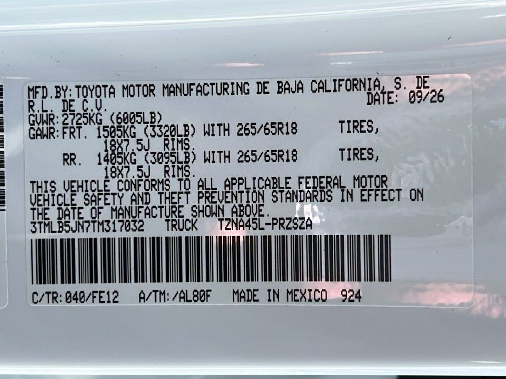 2026 Toyota Tacoma TRD Sport