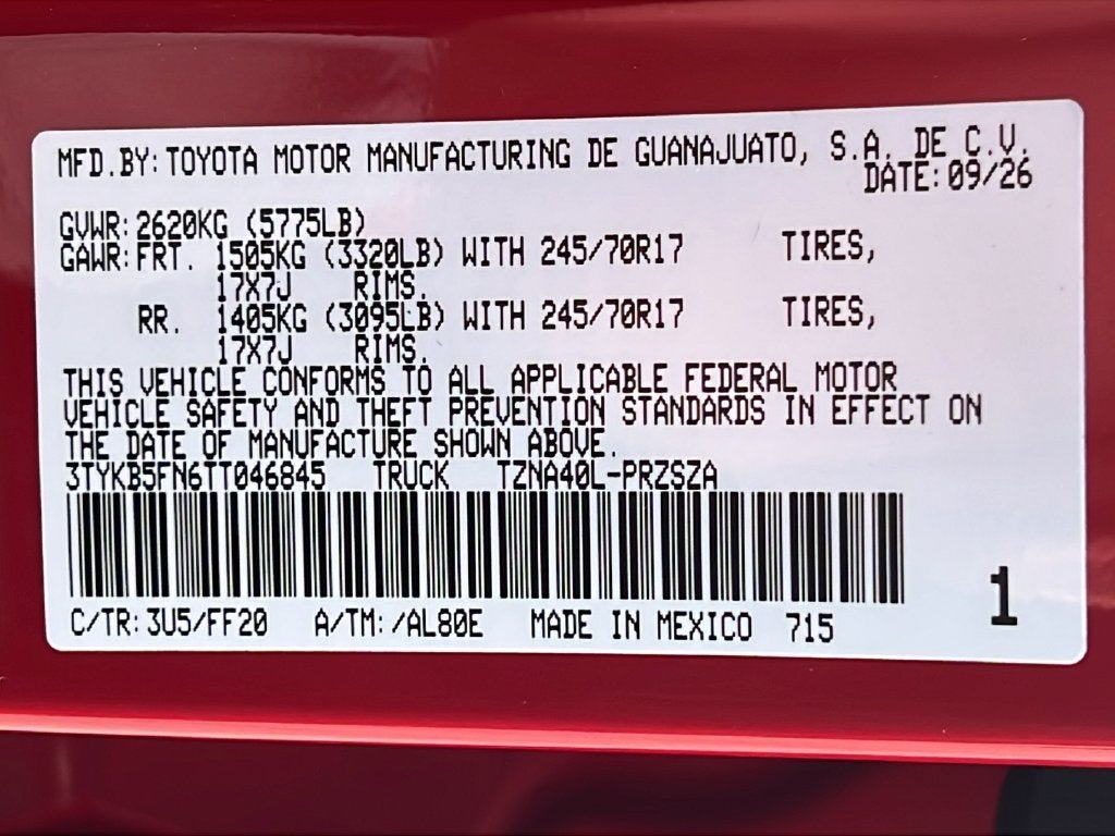 2026 Toyota Tacoma SR5