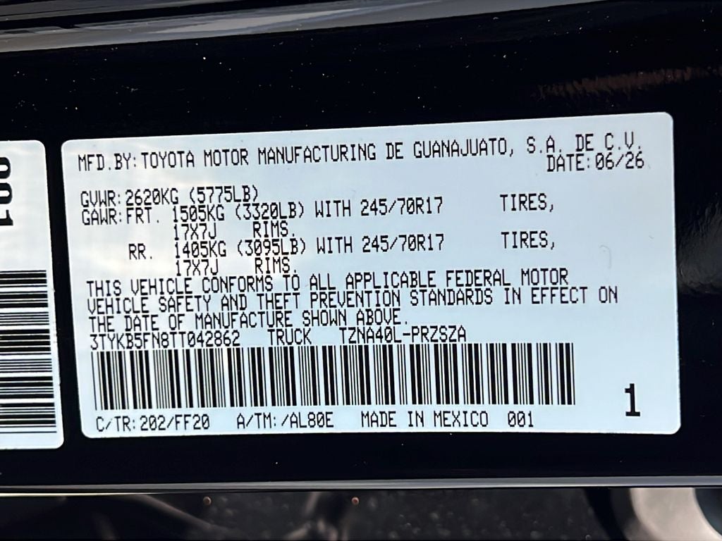 2026 Toyota Tacoma SR5